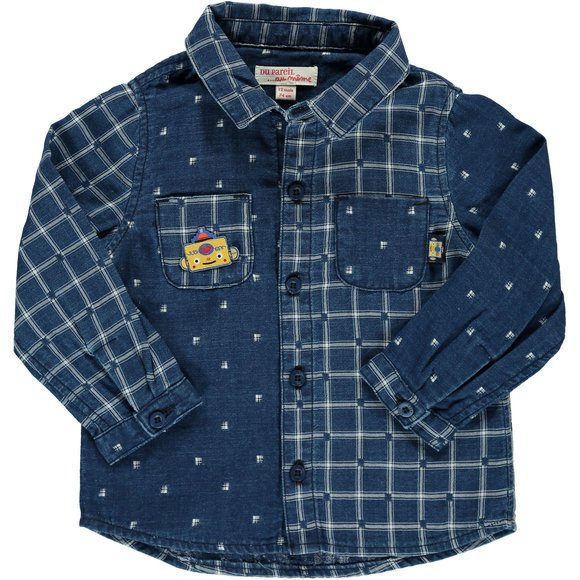 Βρεφικό Πουκάμισο για Αγόρια Denim Robot
