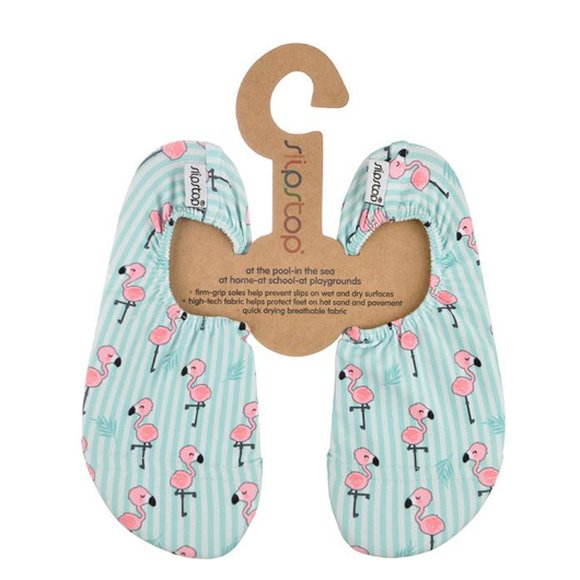 SLIPSTOP SLIPSTOP Αντιολισθητικά Παντοφλάκια Mint Flamingo (Μεγέθη 18-32) - ΣΟΜΟΝ