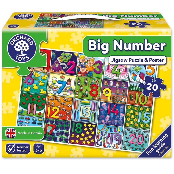 ΠΑΙΔΙΚΟ ΠΑΙΧΝΙΔΙ ORCHARD BIG NUMBER ΠΑΖΛ – ΠΟΛΥΧΡΩΜΟ