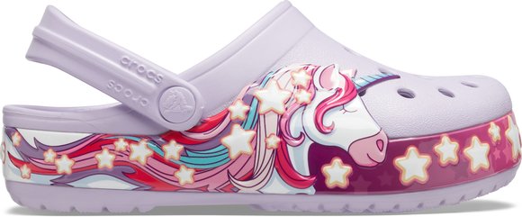 Crocs Crocband Παιδικά Σαμπό Λιλά Μονόκερος – ΜΩΒ