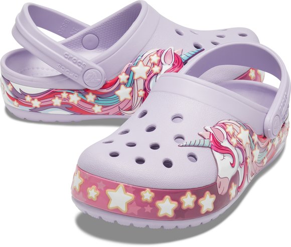 Crocs Crocband Παιδικά Σαμπό Λιλά Μονόκερος - ΜΩΒ φωτογραφία