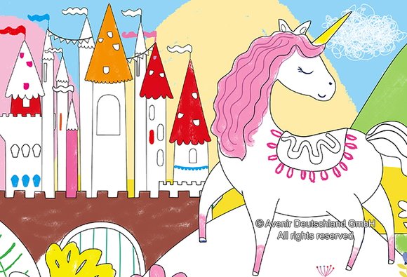 AVENIR Silky Crayons Unicorn Κηρομπογιές & Πόστερ Ζωγραφικής 12 τμχ