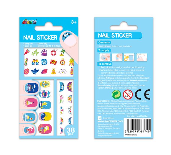 NAIL STICKER-UNDER THE SEA 38PCS