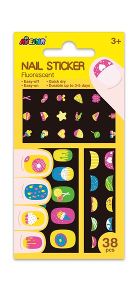 AVENIR NAIL STICKER-COOKIE - FLUORESCENCE 38PCS - ΠΟΛΥΧΡΩΜΟ