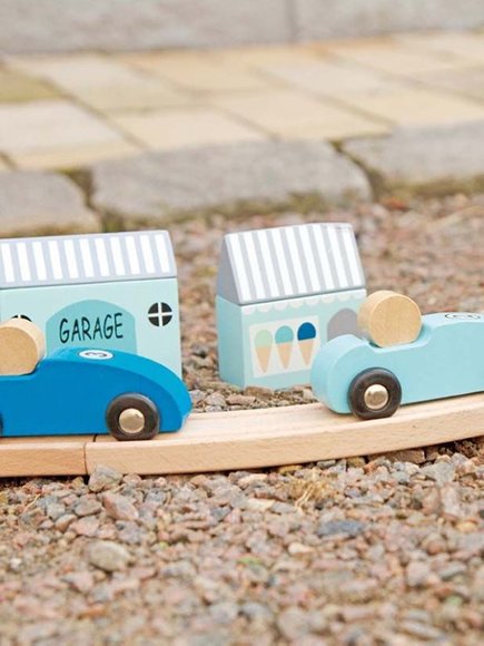 JABADABADO Ξύλινο βαλιτσάκι για Αγώνες αυτοκινήτων - ΠΟΛΥΧΡΩΜΟ φωτογραφία