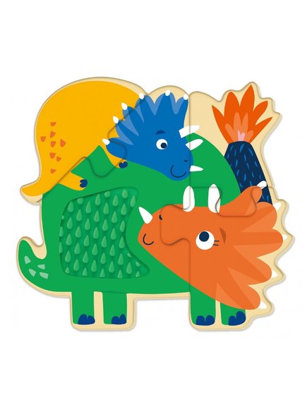 AVENIR Παζλ Touch Puzzle - Dinosaur - ΠΟΛΥΧΡΩΜΟ φωτογραφία