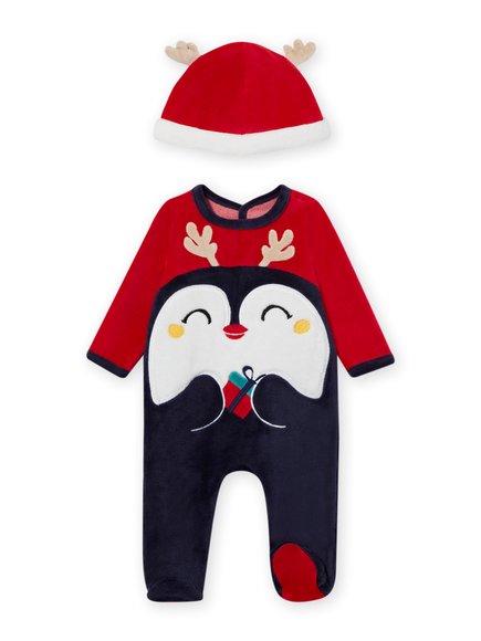 DPAM Βρεφική Ολόσωμη Πιτζάμα για Αγόρια Xmas Gift - ΚΟΚΚΙΝΟ