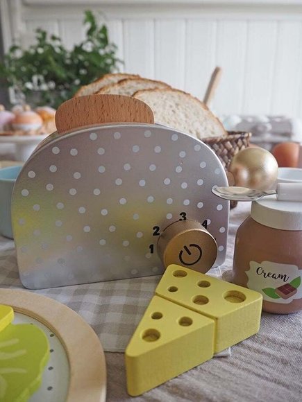 JABADABADO Ξύλινο σετ Τοστιέρα και υλικά πρωινού - ΠΟΛΥΧΡΩΜΟ φωτογραφία