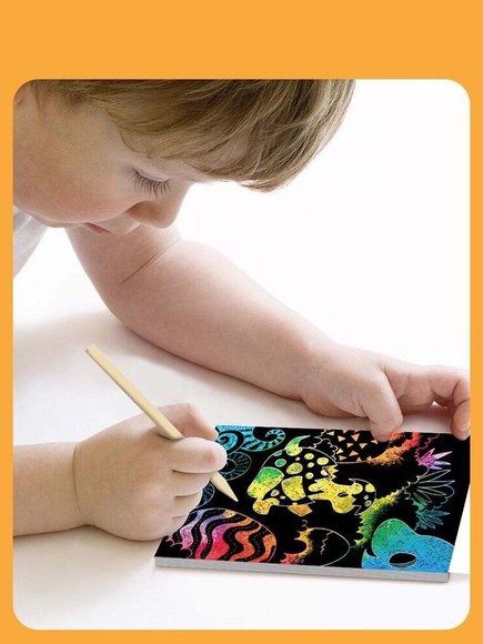 AVENIR Mini Scratch Book Dinosaurs