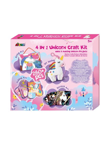 ΠΑΙΔΙΚΟ 4 IN 1 UNICORN CRAFT KIT AVENIR – ΠΟΛΥΧΡΩΜΟ