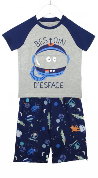 ΠΑΙΔΙΚΗ ΠΙΤΖΑΜΑ ΔΙΠΛΗΣ ΟΨΗΣ ΓΙΑ ΑΓΟΡΙΑ - ΓΚΡΙ φωτογραφία