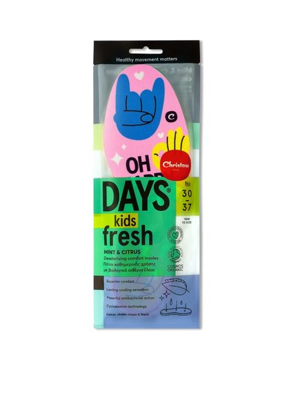 DAYS KIDS FRESH MINT & CITRUS OH HAPPY DAYS PINK – ΠΑΤΟΙ ΚΑΘΗΜΕΡΙΝΗΣ ΧΡΗΣΗΣ ΜΕ ΒΙΟΛΟΓΙΚΑ ΑΙΘΕΡΙΑ ΕΛΑΙΑ