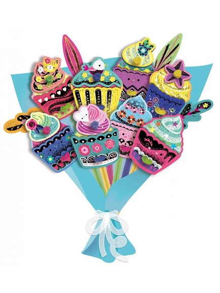 AVENIR Scratch Cupcake Bouquet - ΠΟΛΥΧΡΩΜΟ φωτογραφία