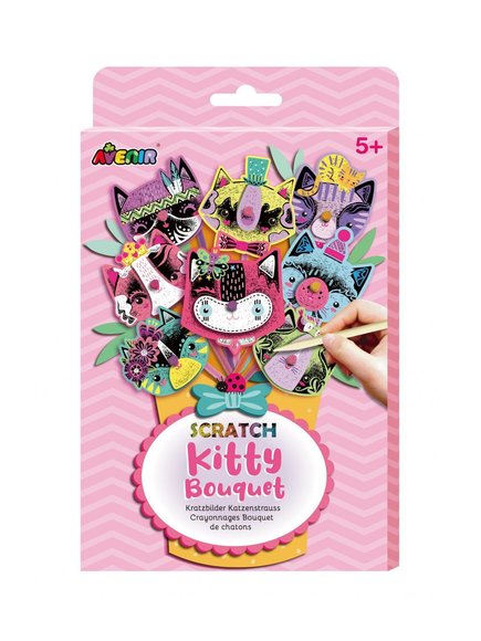 ΠΑΙΔΙΚΟ ΠΑΙΧΝΙΔΙ AVENIR SCRATCH KITTY BOUQUET – ΠΟΛΥΧΡΩΜΟ