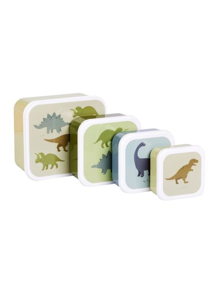 A LITTLE LOVELY COMPANY: ΣΕΤ 4 ΔΟΧΕΙΑ ΦΑΓΗΤΟΥ LUNCH & SNACK BOX DINOSAURS ΓΙΑ ΑΓΟΡΙΑ