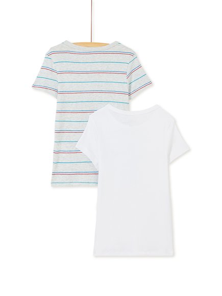 Σετ Παιδικά Φανελάκια για Αγόρια Γκρι-Λευκό 2 τμχ - ΛΕΥΚΟ φωτογραφία