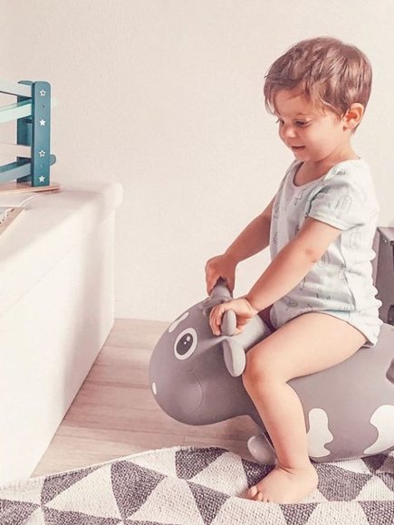 KIDZZFARM Φουσκωτή Γκρί Αγελάδα Bella the Cow Junior