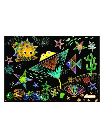 Avenir Ζωγραφική-Scratch Level 2 Ocean Life – Η Ωκεάνια Ζωή - ΠΟΛΥΧΡΩΜΟ φωτογραφία