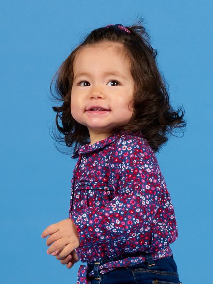 ΒΡΕΦΙΚΗ ΜΠΛΕ ΦΛΟΡΑΛ ΜΑΚΡΥΜΑΝΙΚΗ ΜΑΚΟ ΠΟΥΚΑΜΙΣΑ ΓΙΑ ΚΟΡΙΤΣΙΑ