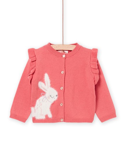Βρεφική Ζακέτα για Κορίτσια Pink Fuzzy Rabbit
