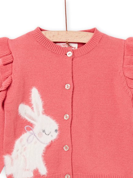 Βρεφική Ζακέτα για Κορίτσια Pink Fuzzy Rabbit