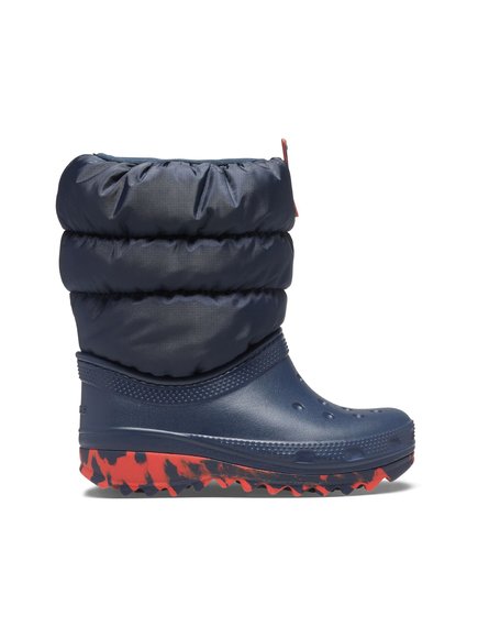 ΒΡΕΦΙΚΑ ΣΚΟΥΡΑ ΜΠΛΕ ΠΑΠΟΥΤΣΙΑ ΧΙΟΝΙΟΥ CROCS CLASSIC NEO PUFF ΓΙΑ ΑΓΟΡΙΑ – ΣΚΟΥΡΟ ΜΠΛΕ
