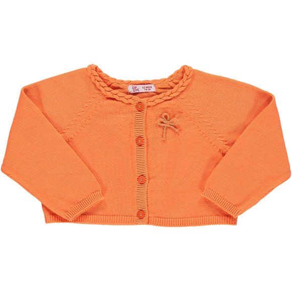 Βρεφική Ζακέτα για Κορίτσια Orange Knit