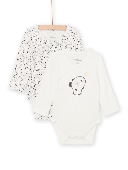 Βρεφικό Σετ Φορμάκια για Νεογέννητα 2 τμχ White Pandas