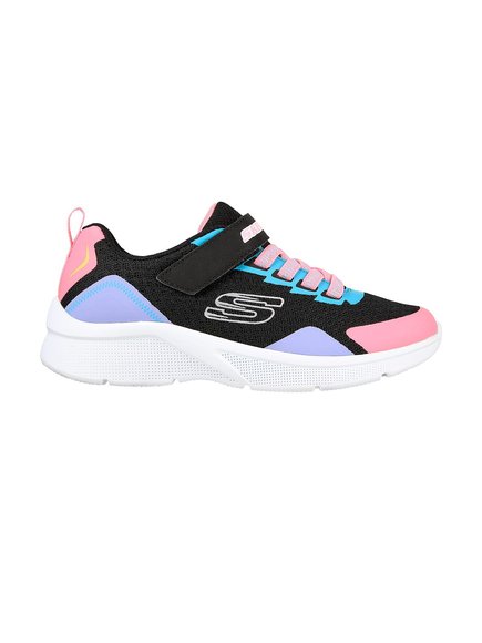 ΠΑΙΔΙΚΑ ΜΑΥΡΑ/ΡΟΖ ΠΑΠΟΥΤΣΙΑ SKECHERS MICROSPEC BRIGHT RETROS ΓΙΑ ΚΟΡΙΤΣΙΑ