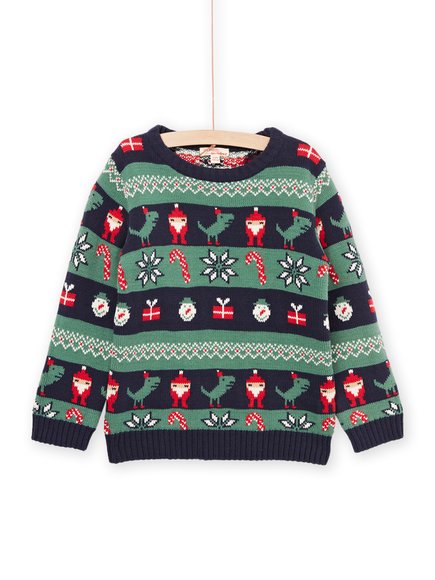 Χριστουγεννιάτικο Πουλόβερ Green/Blue Xmas (Παιδικό-Ενηλίκων)