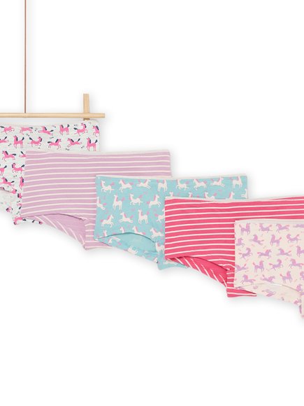 Σετ Παιδικά Εσώρουχα για Κορίτσια Πολύχρωμα Unicorns 5 τμχ - ΓΚΡΙ φωτογραφία