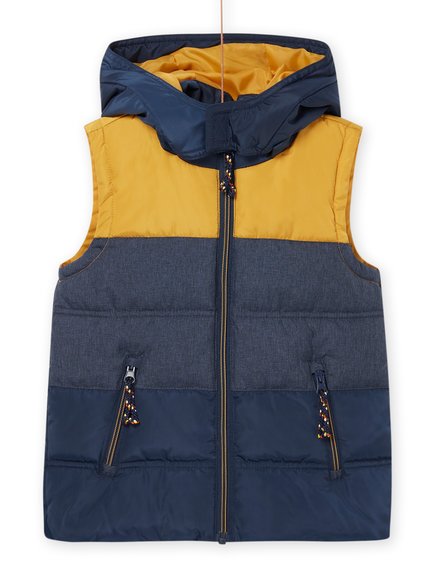 Παιδικό Αμάνικο Μπουφάν για Αγόρια Mustard/Blue