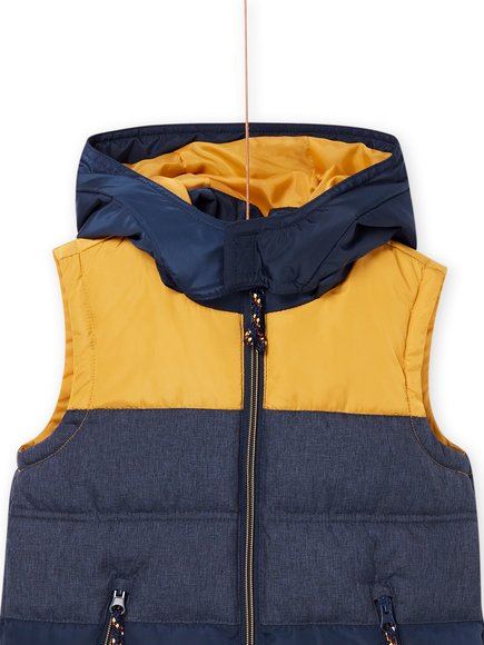 Παιδικό Αμάνικο Μπουφάν για Αγόρια Mustard/Blue