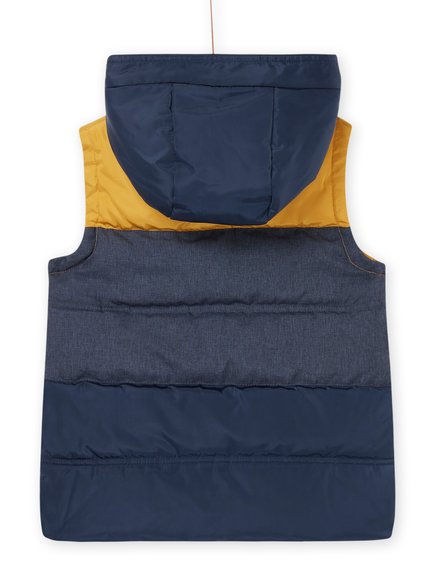 Παιδικό Αμάνικο Μπουφάν για Αγόρια Mustard/Blue