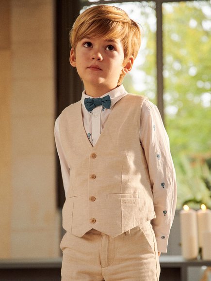 SERGENT MAJOR Παιδικό Γιλέκο για Αγόρια Classy Beige - ΜΠΕΖ