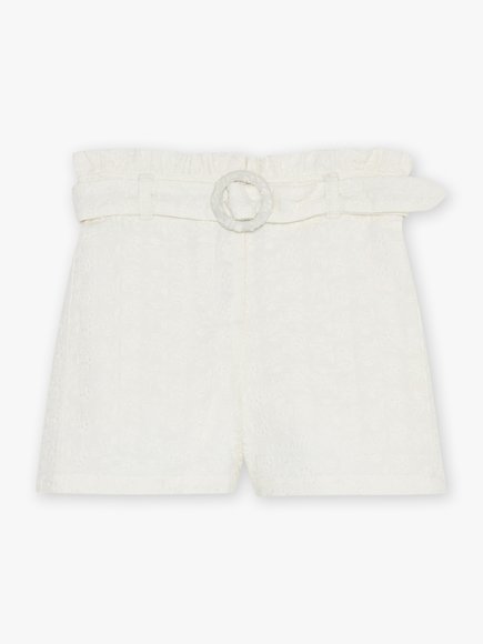 Παιδικό Σορτς για Κορίτσια Creme Embroidery