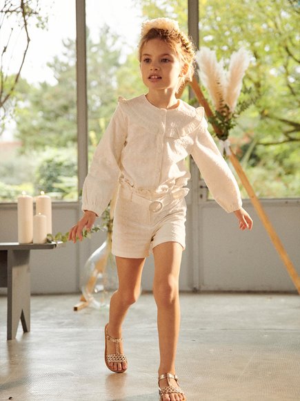 Παιδικό Πουκάμισο για Κορίτσια Creme Fairytale