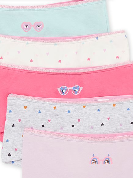 Σετ Παιδικά Εσώρουχα για Κορίτσια Πολύχρωμα Hearts 5 τμχ