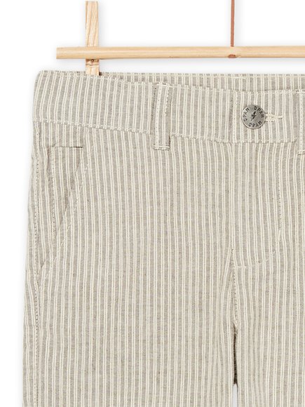 Παιδικό Σορτς για Αγόρια Stripped Beige - ΚΑΦΕ φωτογραφία