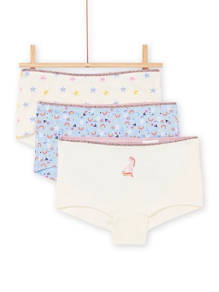 DPAM Σετ Παιδικά Εσώρουχα για Κορίτσια Σιελ Unicorn Rainbow 3 τμχ - ΓΚΡΙ