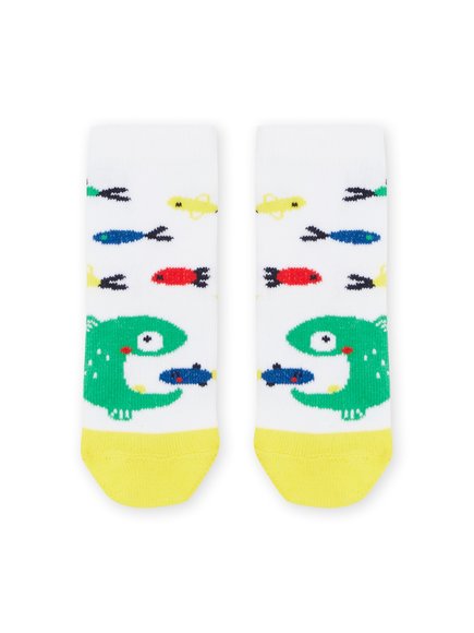 DPAM Βρεφικές Κάλτσες για Αγόρια Colourful Fish - ΛΕΥΚΟ