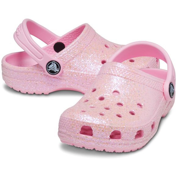 Crocs Crocband Παιδικά Σαμπό Ροζ Glitter