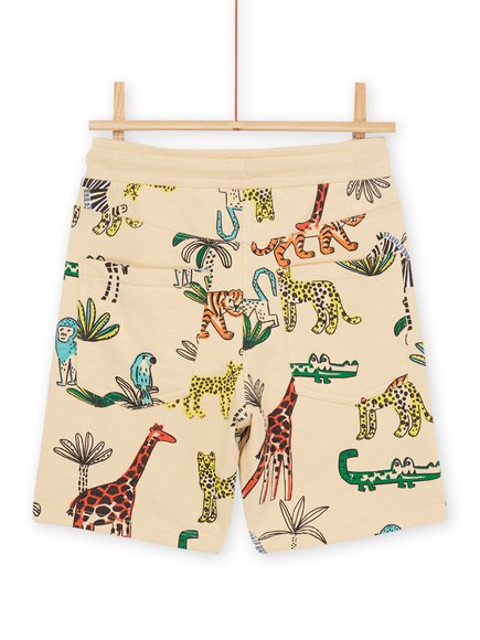 Παιδική Βερμούδα για Αγόρια Creme Animals - ΛΕΥΚΟ φωτογραφία
