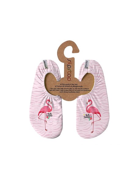 SLIPSTOP Αντιολισθητικά Παιδικά Παντοφλάκια Flamingo - ΡΟΖ ΚΟΡΙΤΣΙ > Παπούτσια