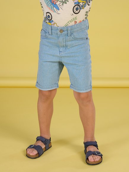 Παιδική Βερμούδα για Αγόρια Stripped Denim