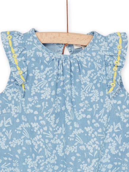 Βρεφικό Φορμάκι για Κορίτσια Denim Flowers