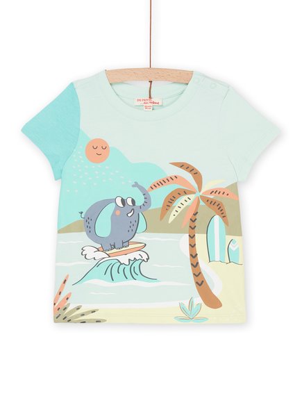 Βρεφική Μπλούζα για Αγόρια Surfing Elephant