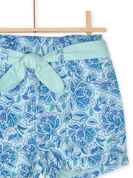 Βρεφικό Σορτς για Κορίτσια Blue Floral - ΜΠΛΕ φωτογραφία