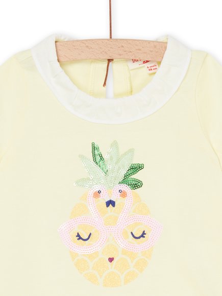 Βρεφική Μπλούζα για Αγόρια Cool Pineapple - ΚΙΤΡΙΝΟ φωτογραφία