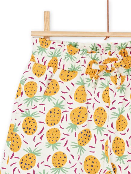 Παιδικό Σορτς για Κορίτσια White Pineapples